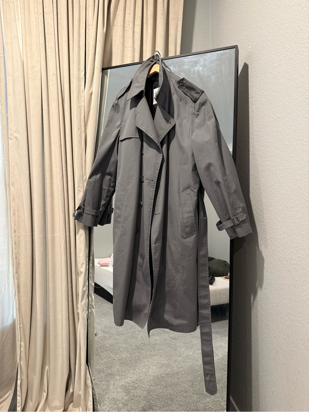 London Fog Charcoal Trench Coat